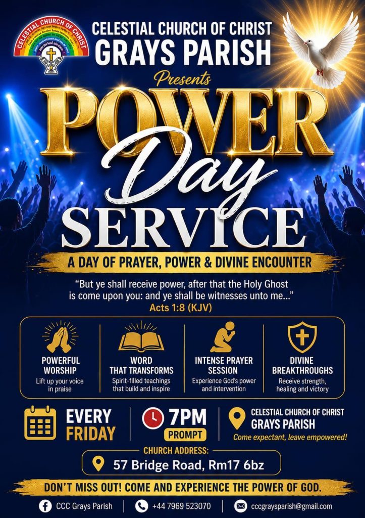 COME EXPECTANT, LEAVE EMPOWERED … As You Attend C.C.C Grays Parish, London, UK COME EXPECTANT, LEAVE EMPOWERED … As You Attend C.C.C Grays Parish, London, UK
